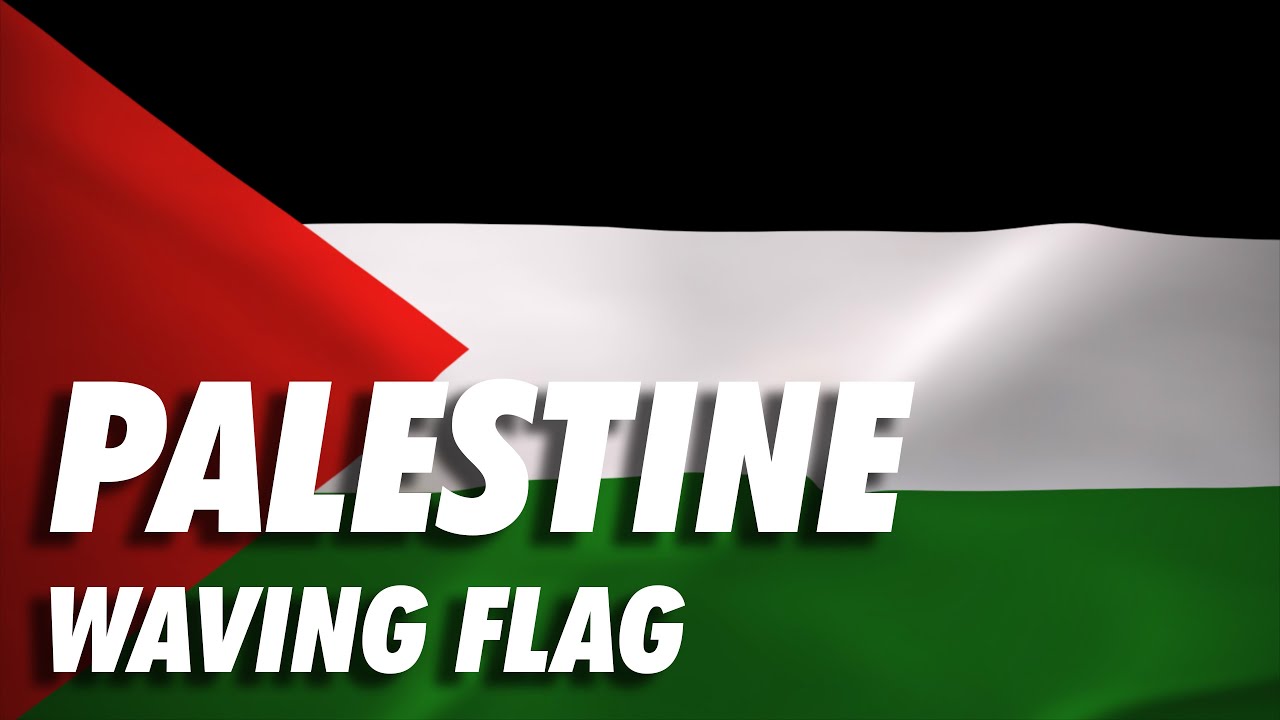Palestine Waving Flag Free Stock Animation 4K Moving Wallpaper Background