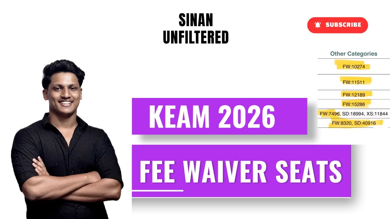 KEAM 2026 📚 || Detailed Video on Fee Waiver Scheme 📋🏫 || What are FW seats? ||
