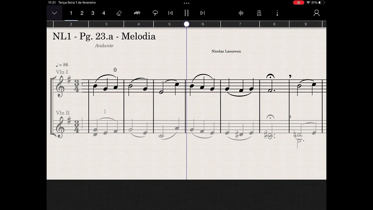 Pg 23 - Melodia - Violino 1 - Nicolas Laoureux I - Violino