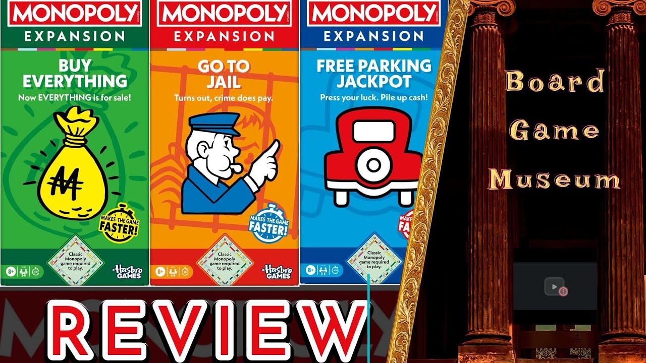 Monopoly Expansions: Buy Everything, Go To Jail, Free Parking Jackpot Board Game Review