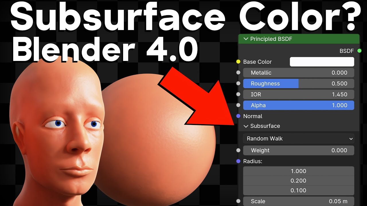 Где находится Subsurface Color в Blender 4.0?