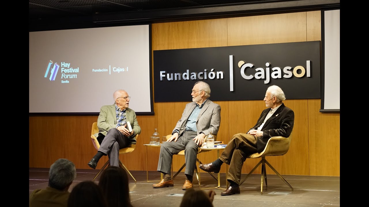 Luis Mateo Díez, José María Merino y Juan Pedro Aparicio en conversación