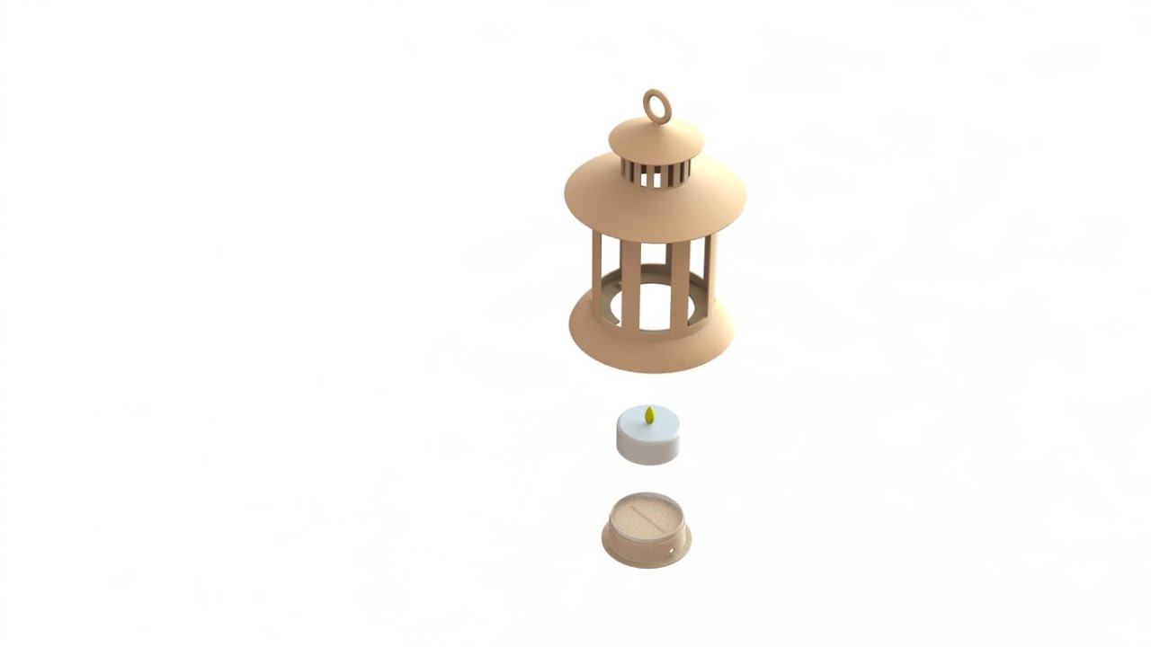 SOLIDWORKS TUTORIAL : CANDLE LANTERN PART 2/2
