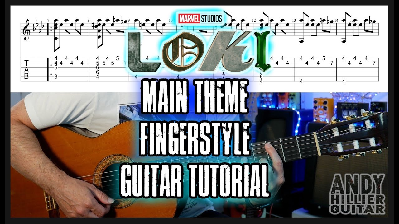 Loki Main Theme Guitar Tutorial Lesson by Andy Hillier