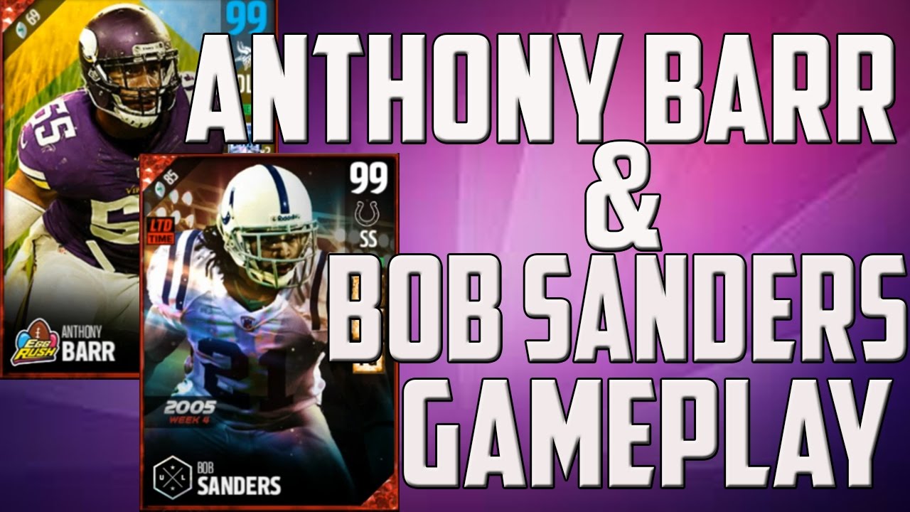 BOSS 99 BOB SANDERS, BOSS HUTCH AND 97 ANTHONY BARR GAMEPLAY!!! - MUT 17
