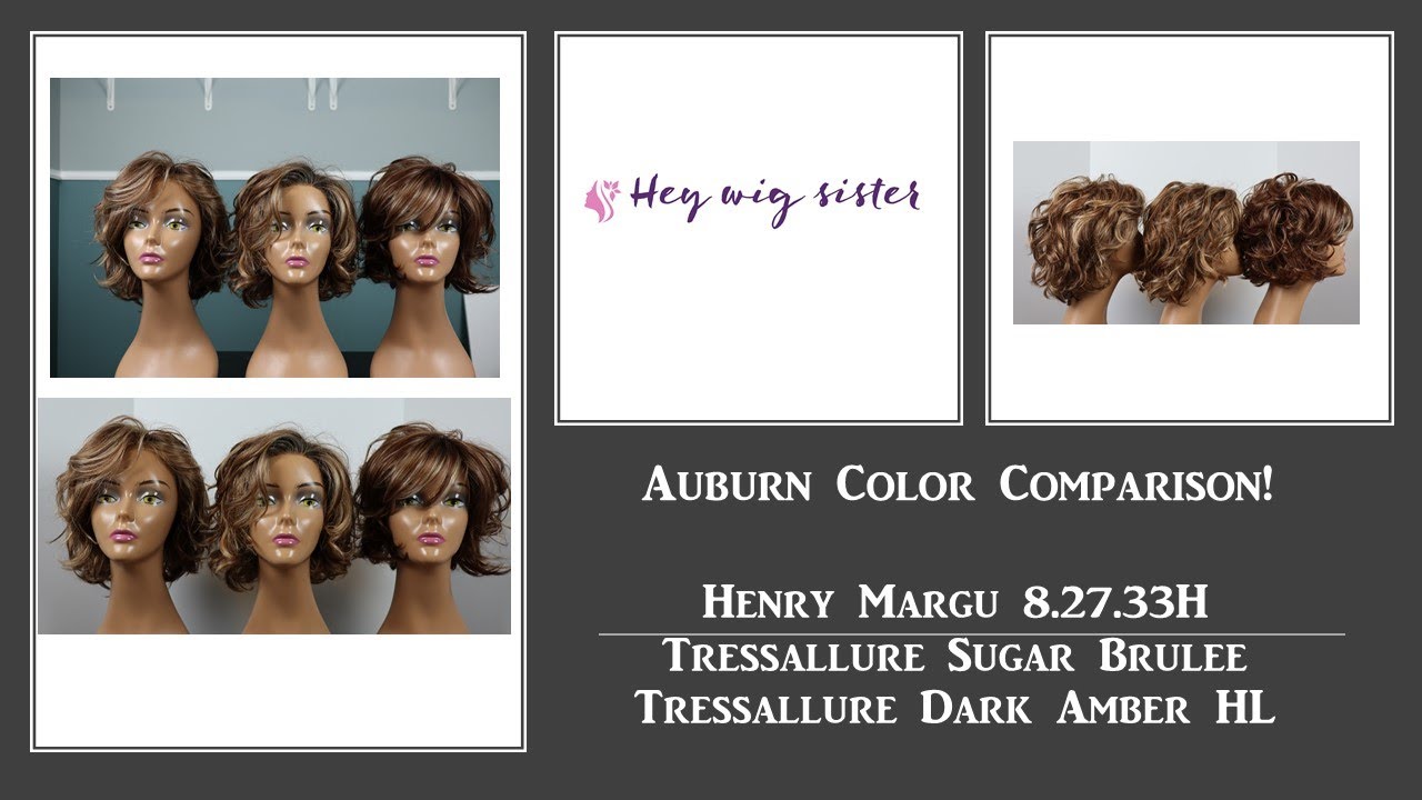 СРАВНЕНИЕ ЦВЕТОВ каштановых париков | TressAllure Sugar Brulee и Dark Amber HL, Henry Margu, 27.0...