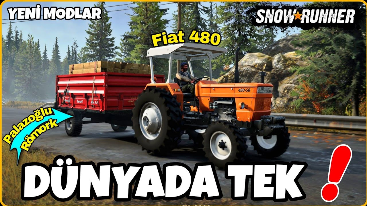 TÜRK FİAT 480 S8 VE PALAZOĞLU İZMİT RÖMORK SNOWRUNNER'A EKLENDİ ❗️ #snowrunner #snowrunnermods