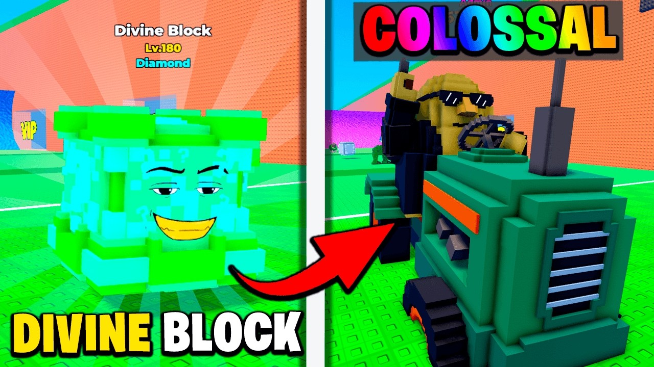 PEGUEI A NOVA DIVINE BLOCK COLOSSAL NO FUJA DO TSUNAMI PARA BRAINROTS!