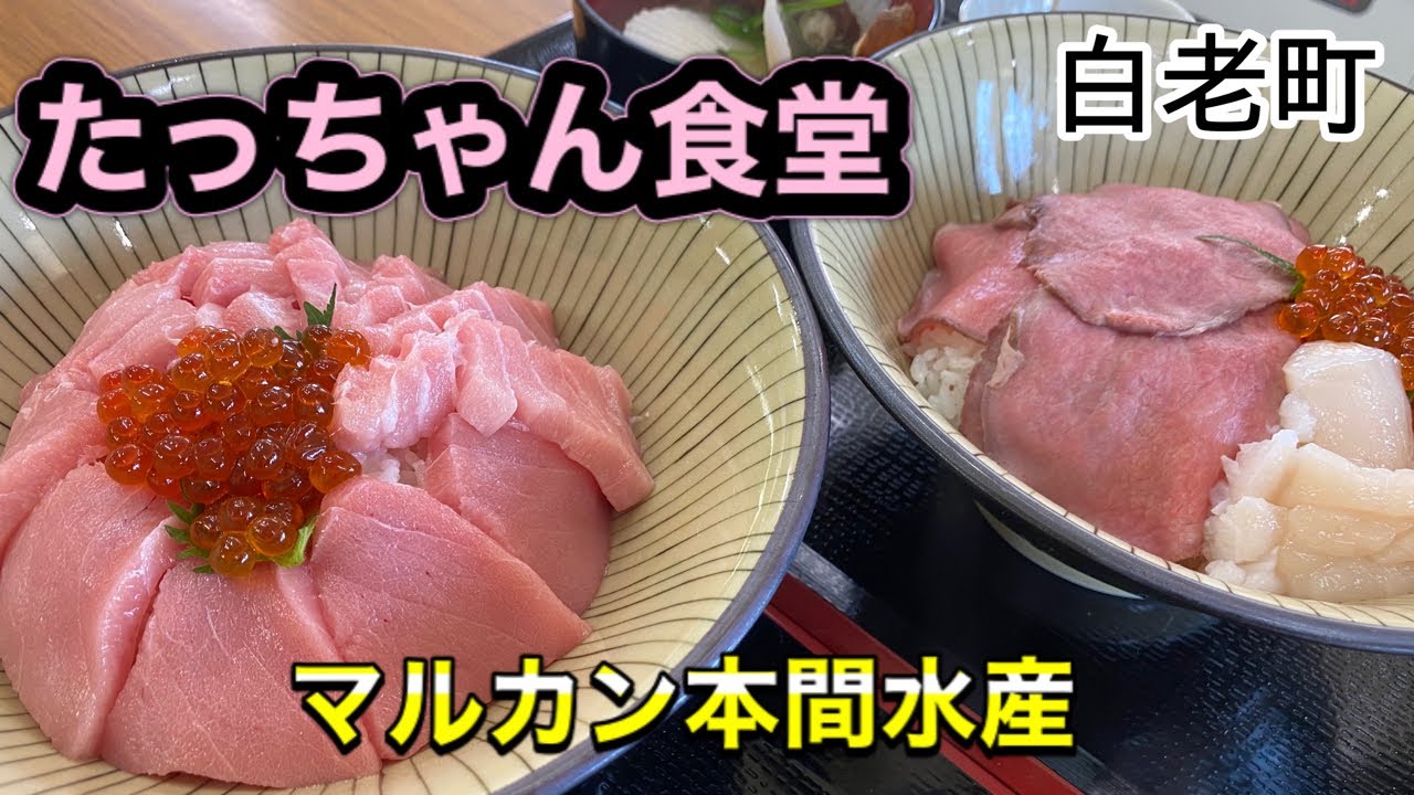 【海鮮丼】白老牛と海鮮のコラボめしが食べれる、白老町の「たっちゃん食堂」さんに行って来ました！(北海道白老町)