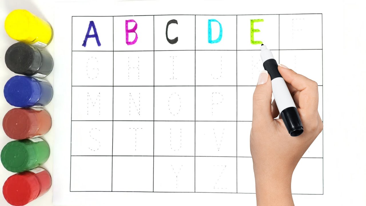 Алфавит, песенка про алфавит, ABCD, от А до Я, детские стишки, сборник для письма по пунктирным л...