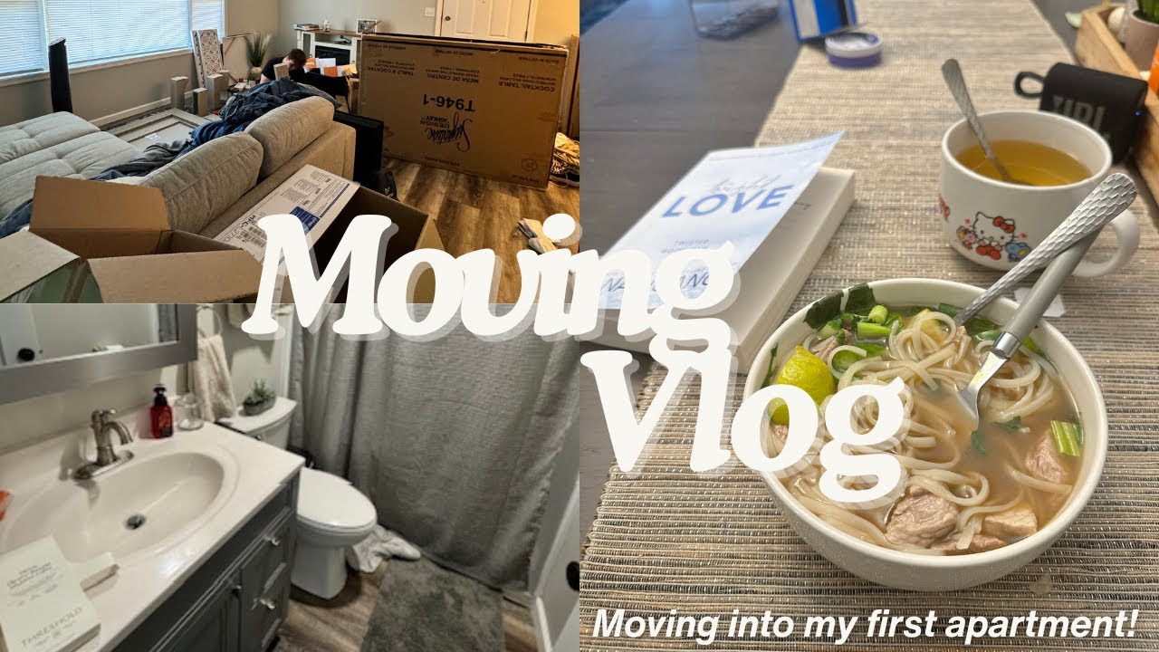 moving vlog 🚙🏠 (moving into my first apartment w/my boyfriend)