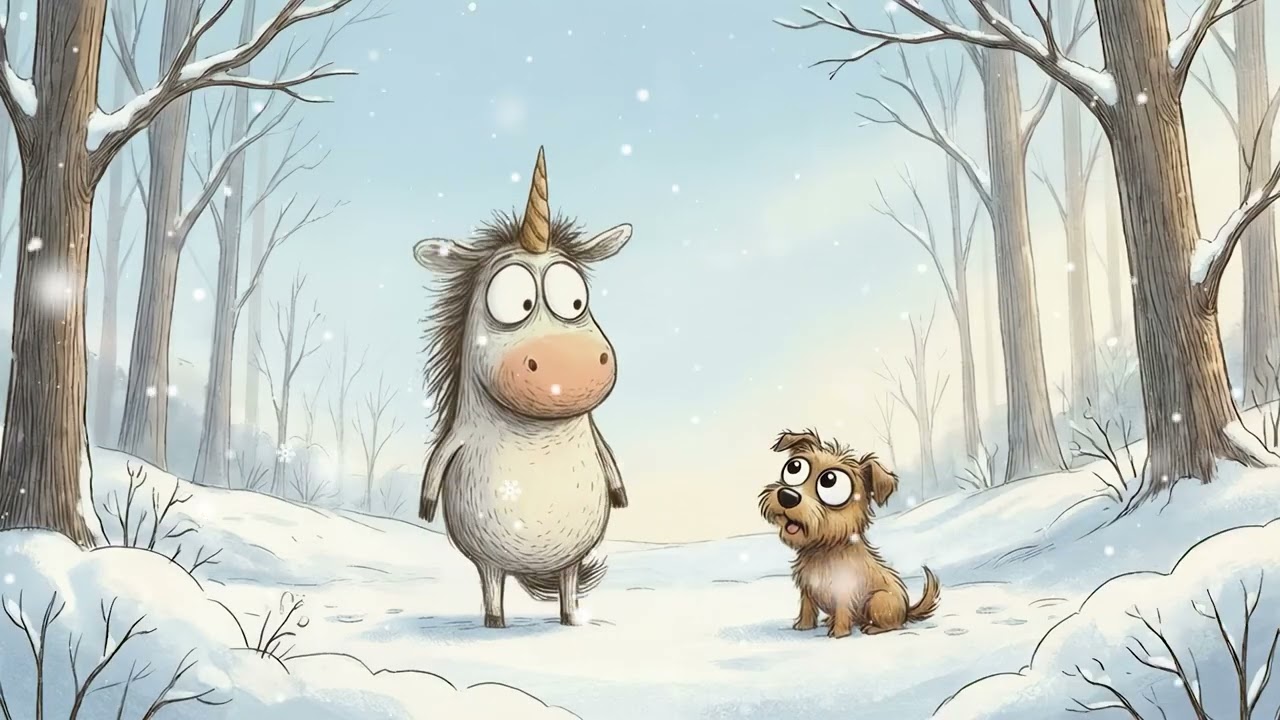 Marsh meets a confused dog in the snow | relaxing lofi