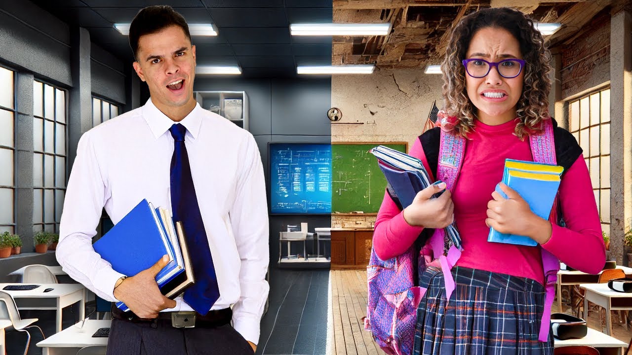DIVIDIMOS A ESCOLA NO MEIO E O ÚLTIMO A SAIR DA SUA METADE, VENCE!