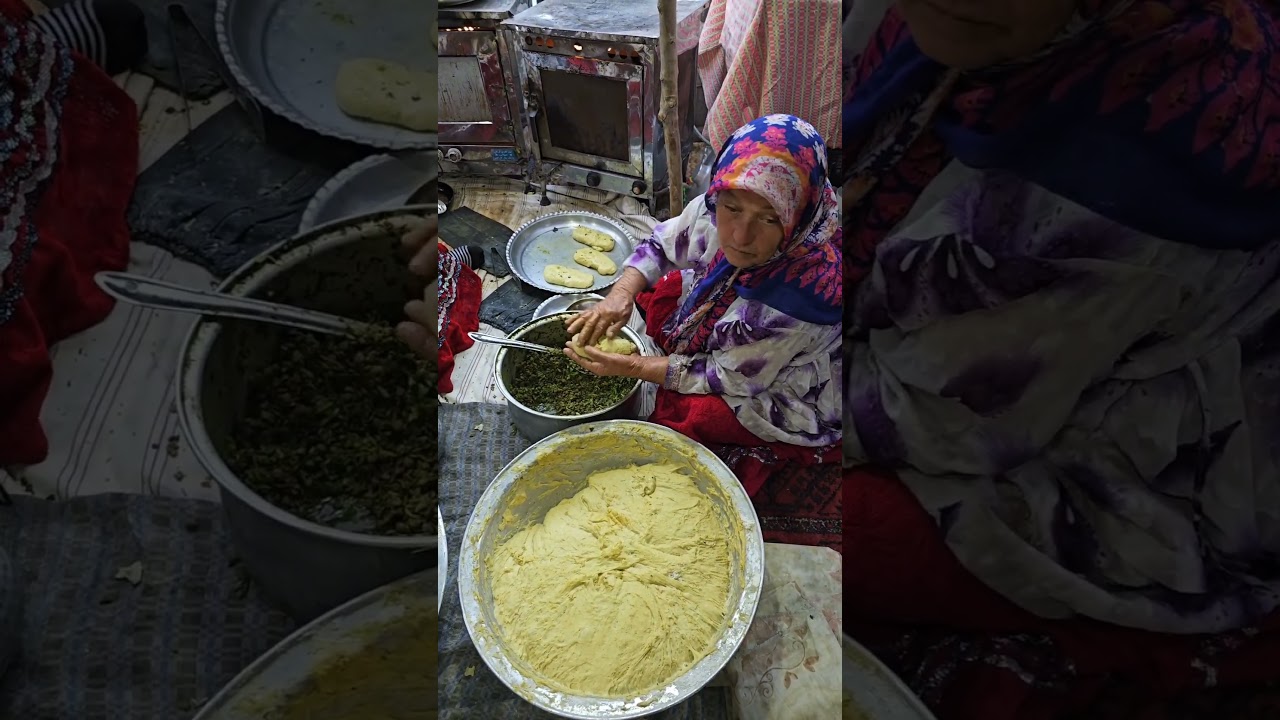 Making & baking bread :Iranian nomadic mothers | 2 #shorts #viral #trending #bread #baking #making