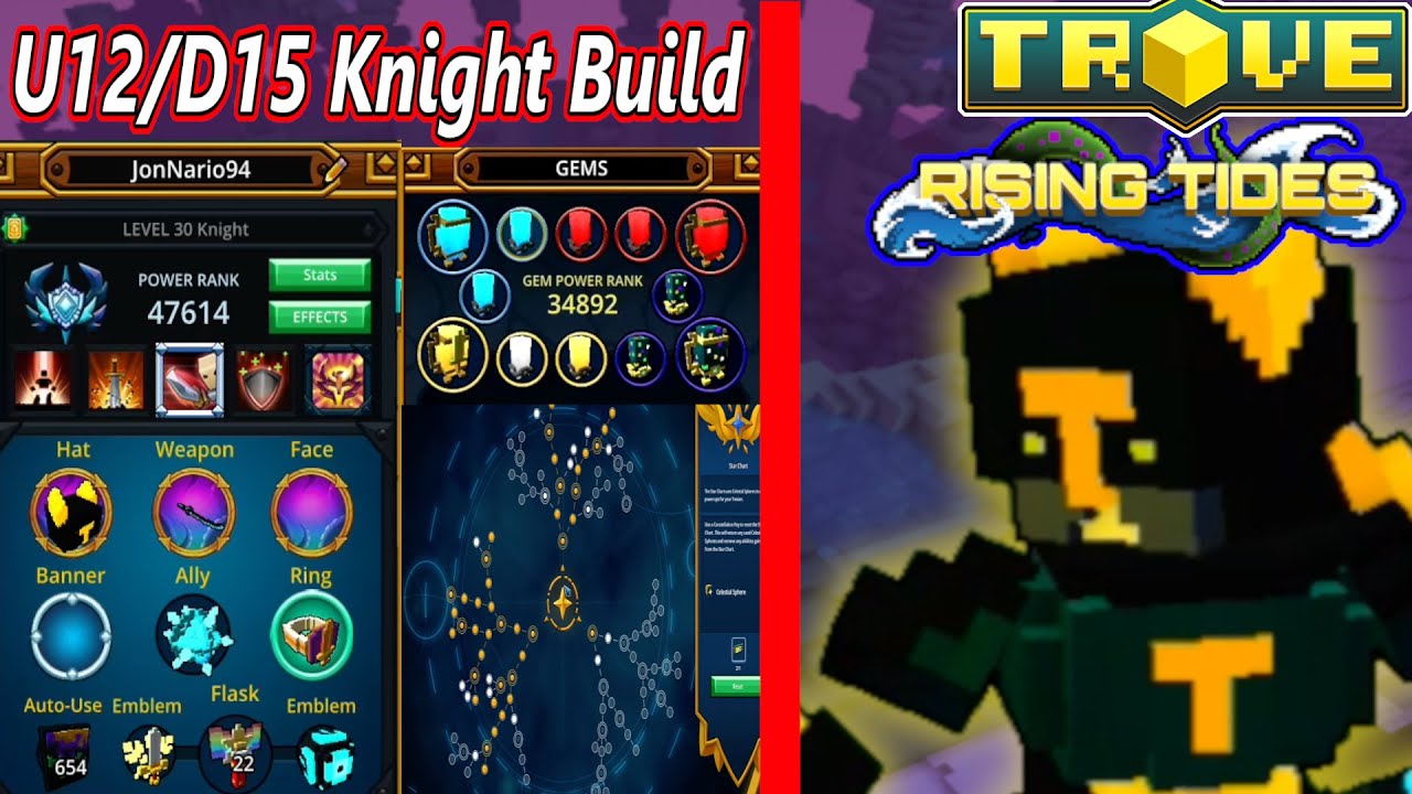 Сборка рыцаря для нанесения урона в конце игры! | Trove Rising Tides