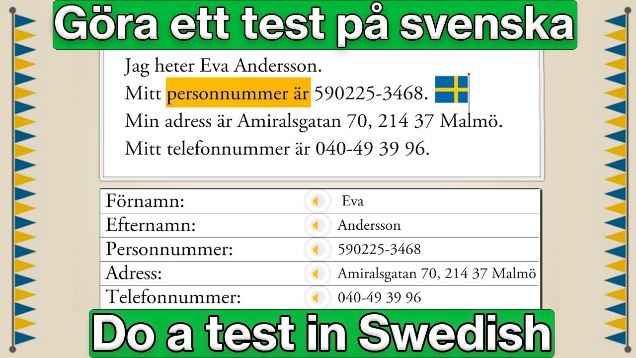 Nämn, personnummer, adress / learning name in swedish (2020)