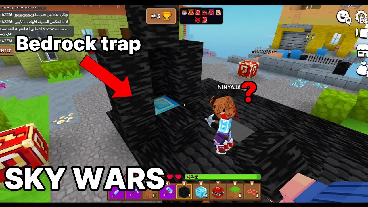 I Made a Bedrock Trap in Sky wars. (minefun.io) #39