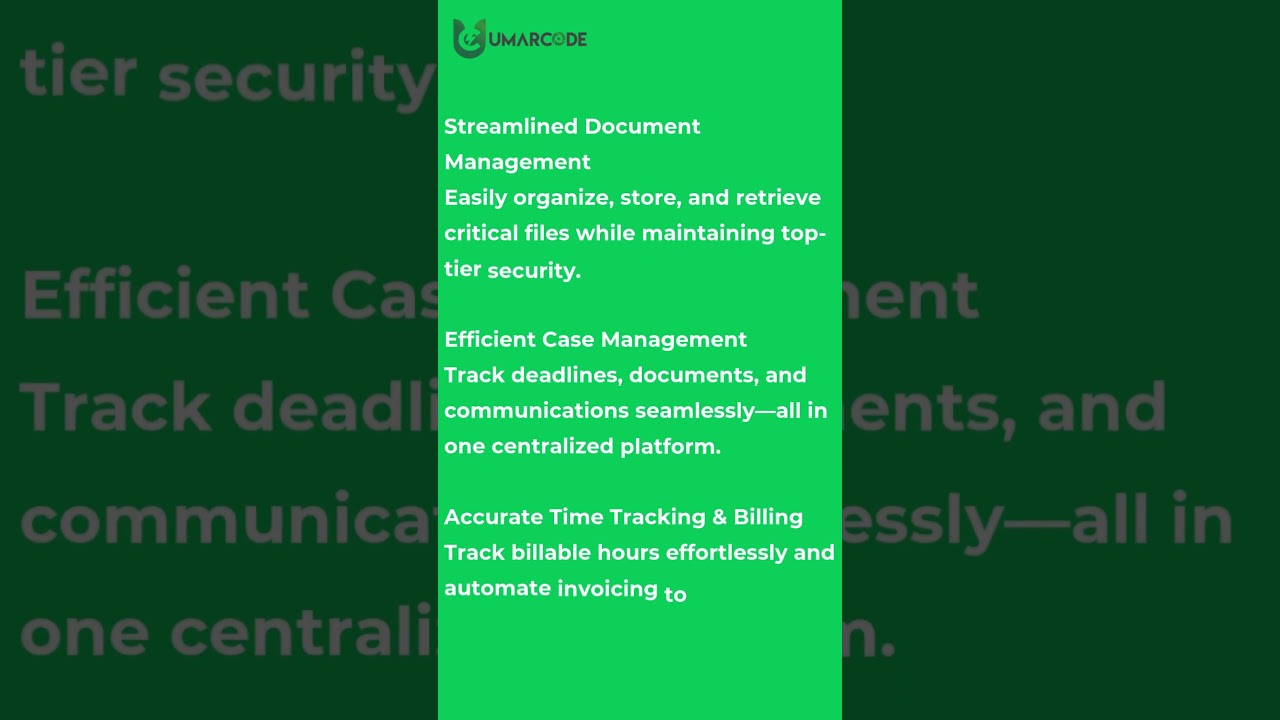 Revolutionizing Legal & Professional Services with Custom Software| UmarCode | SaaS Development