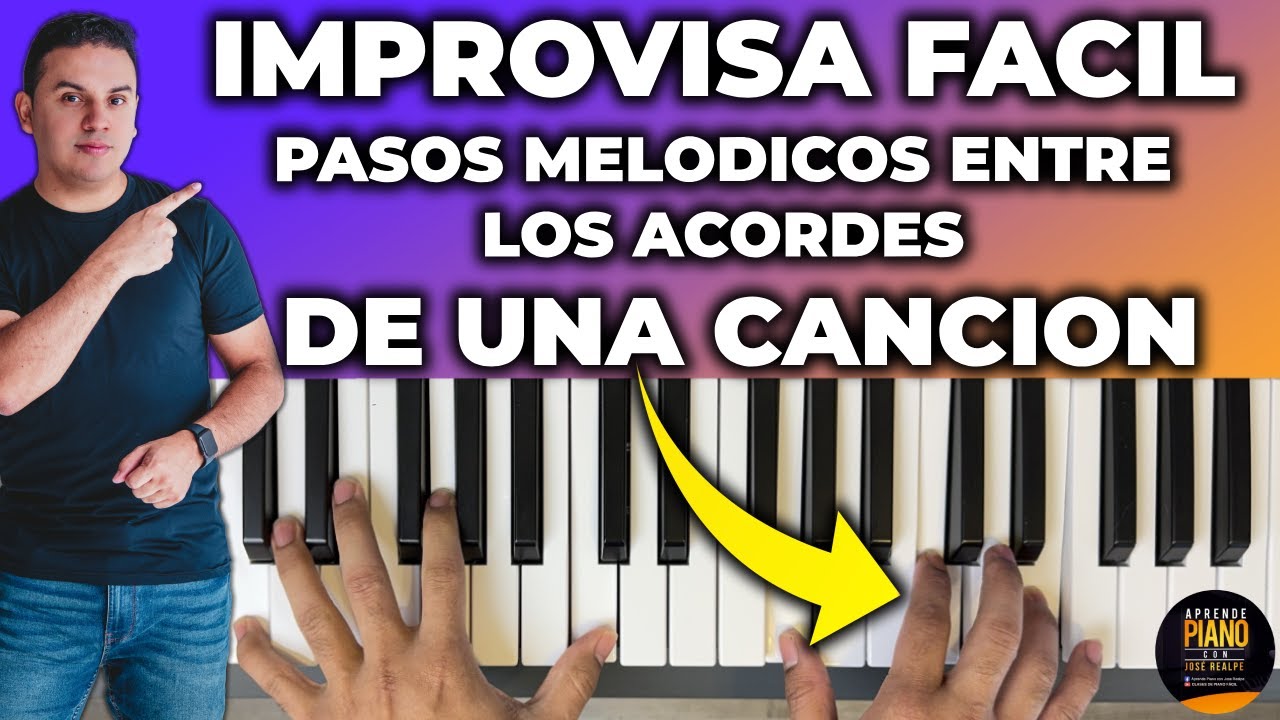 Ejercicio Facil  para improvisar (pasos melódicos) entre los acordes de una canción