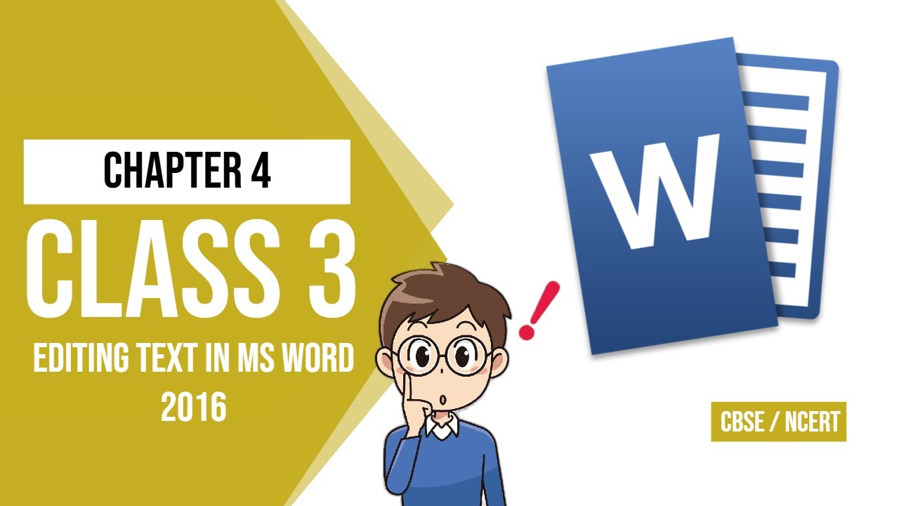 Занятие 3, Глава 4 — Редактирование текста в MS Word 2016 | NCERT/CBSE | Редактирование текста в ...