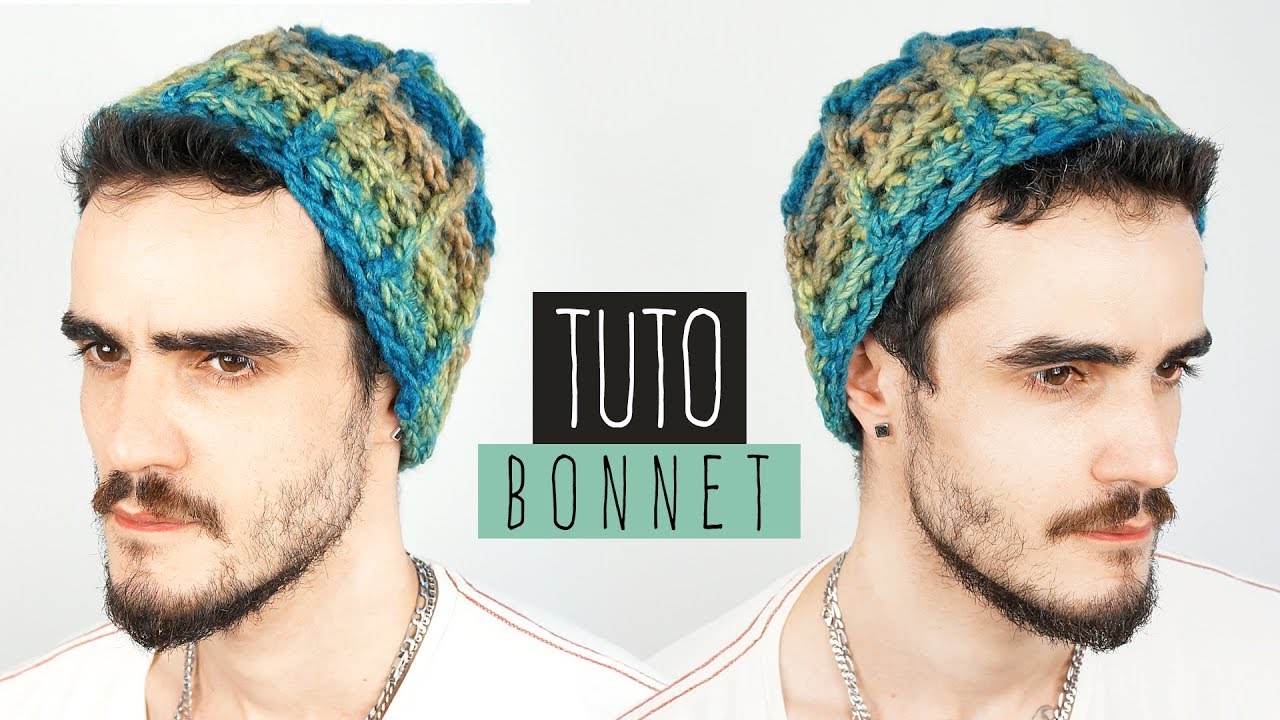 TUTO comment faire un bonnet au crochet pour homme facile