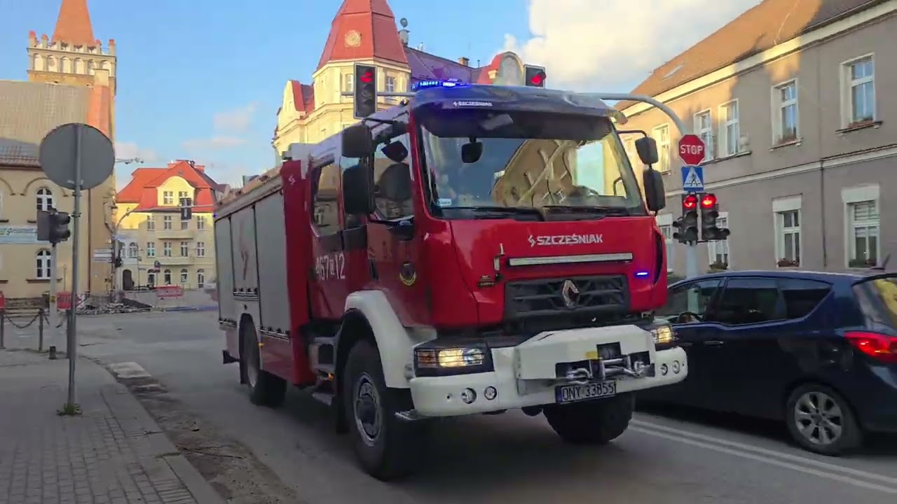 Przejazd alarmowy zastępów do ewakuacji