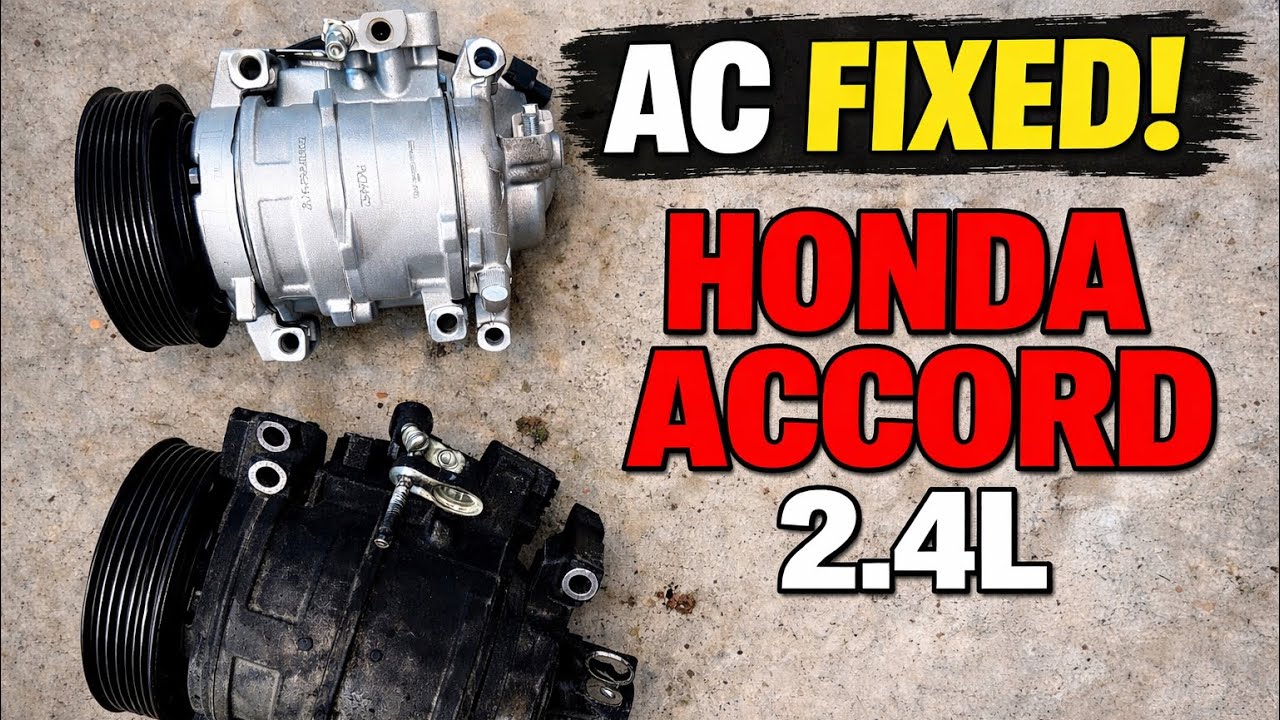 Замена компрессора кондиционера Honda Accord 2.4L 2008-2012