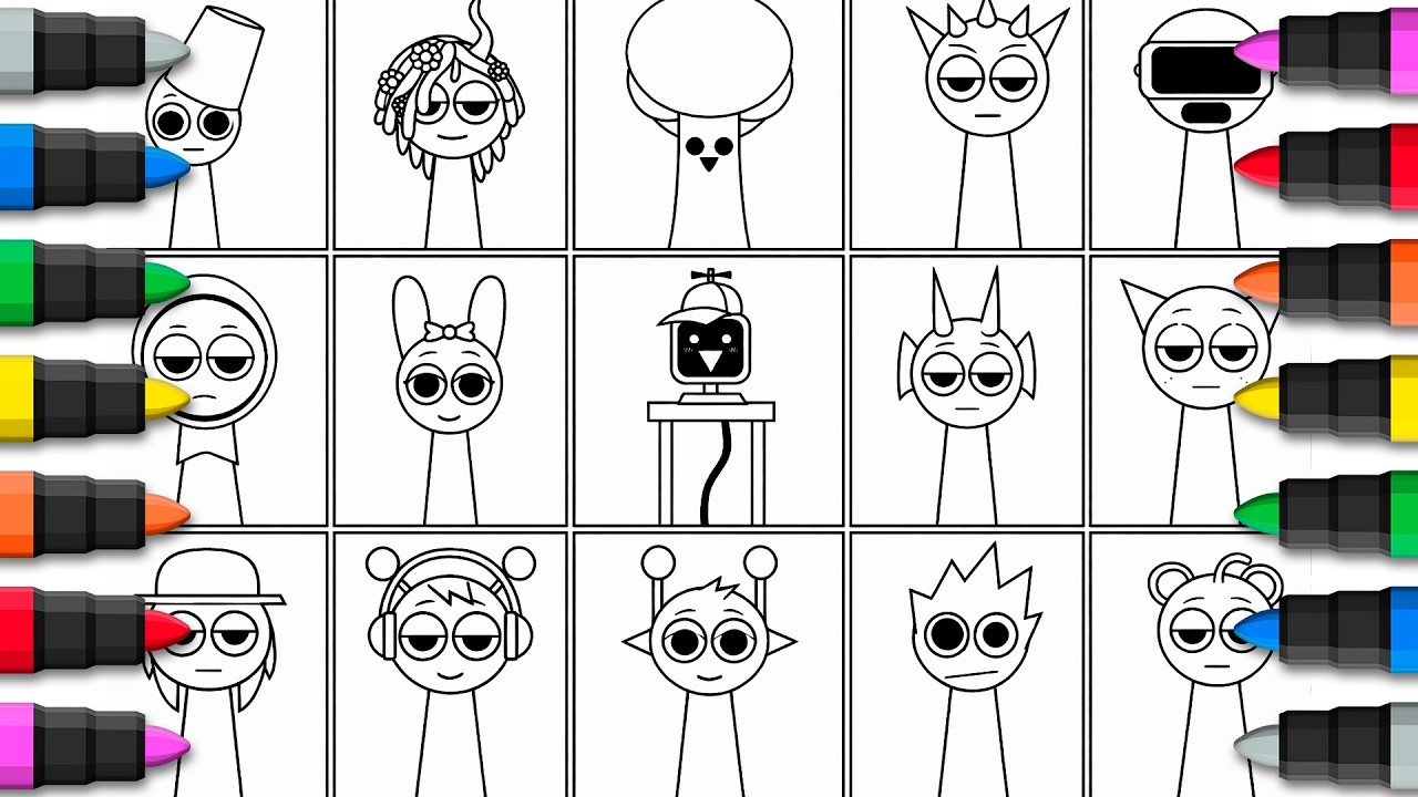 🎨Incredibox Sprunki New Coloring Pages🎨 | How to Color Incredibox Sprunki Art