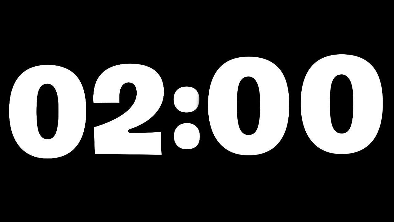 ⏳✨ Таймер на 2 минуты | Быстрый обратный отсчет для испытаний и коротких задач ⚡