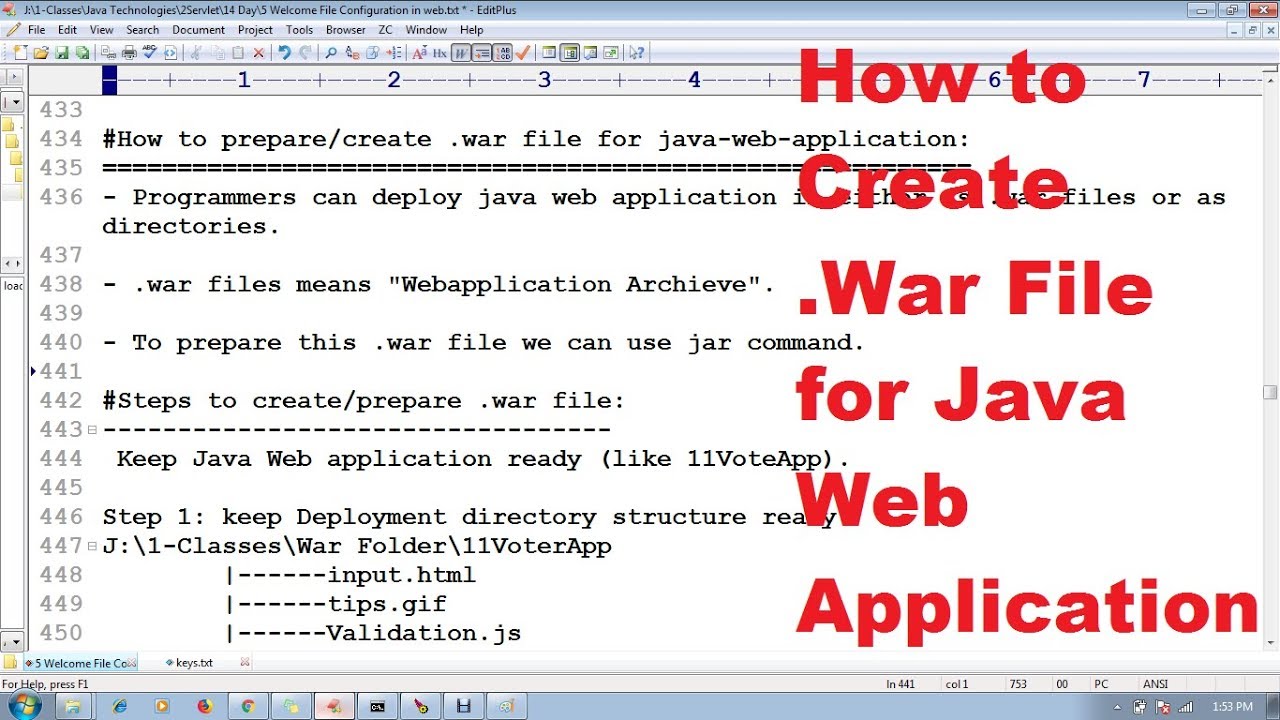 50 How to Prepare/Create .War file for java web application | Adv Java Servlet Programming Tutorial