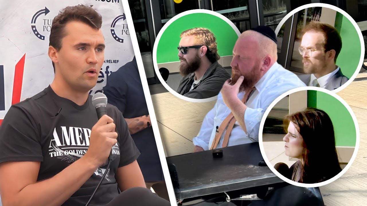 Orthodox Rabbi Takes Questions at the Site of Charlie Kirk’s Assassination