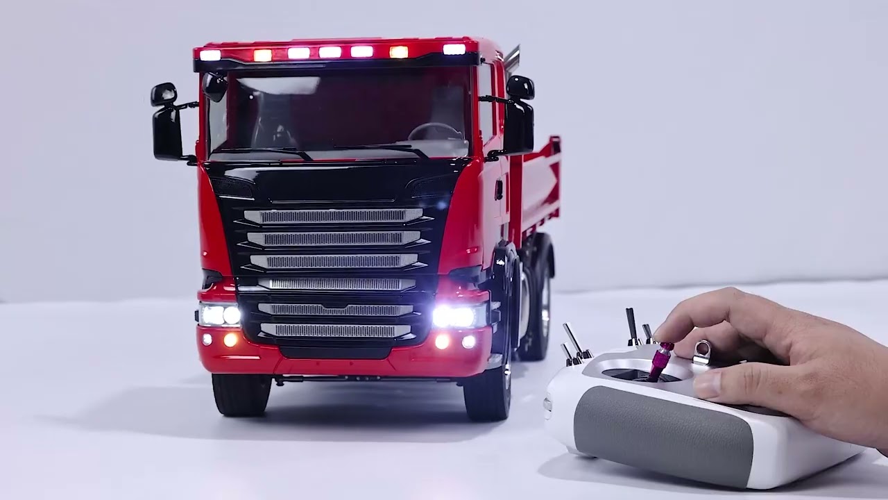 How to use an I6S radio to control 1/14 4x4 RC Hydraulic RC Dumper Truck Low Roof red?
