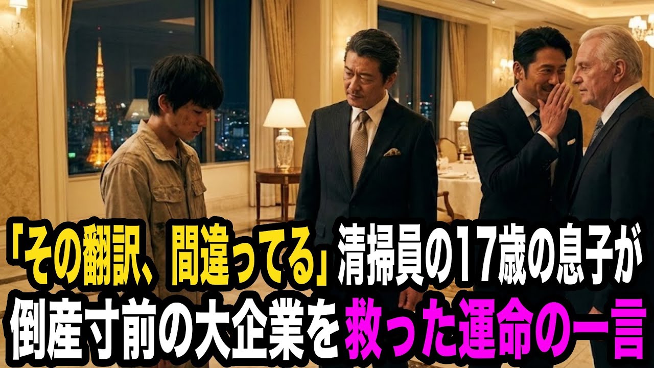 「その翻訳、間違ってる」貧しい清掃員の17歳の息子が倒産寸前の大企業を救った運命の一言