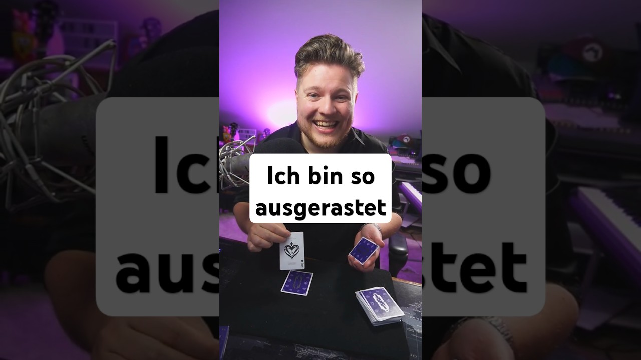 Ich bin so ausgerastet, ich musste es auch lernen! #zauberer #karten #kartentrick #magie