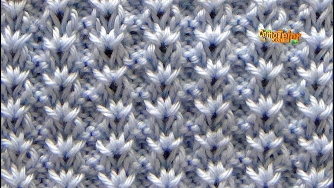 Cómo Tejer Punto Estrellitas. Free Knitting Patterns 2 agujas, tricot, palitos (487)