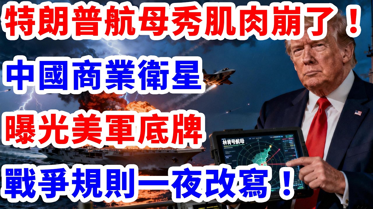 特朗普航母秀肌肉崩了！中國商業衛星曝光美軍底牌，戰爭規則一夜改寫！