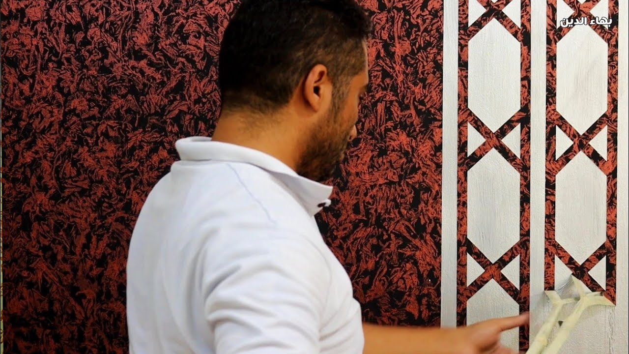ديكورات نقاشه بطريقه سهله جدا وبادوات بسيطه نفذها بنفسك (ديكورات حوائط دهانات)