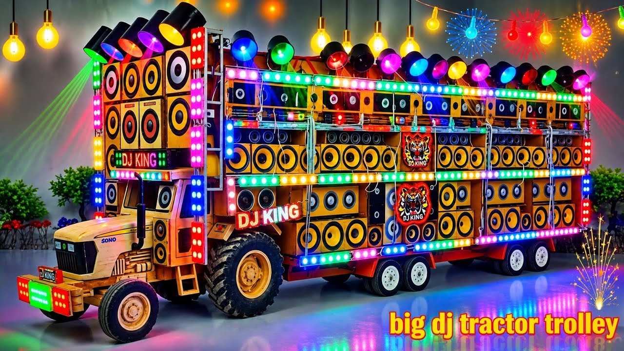 Mini DJ Truck Trolley | How to make a mini DJ setup with cardboard, making a DJ box | DJ vehicle,...
