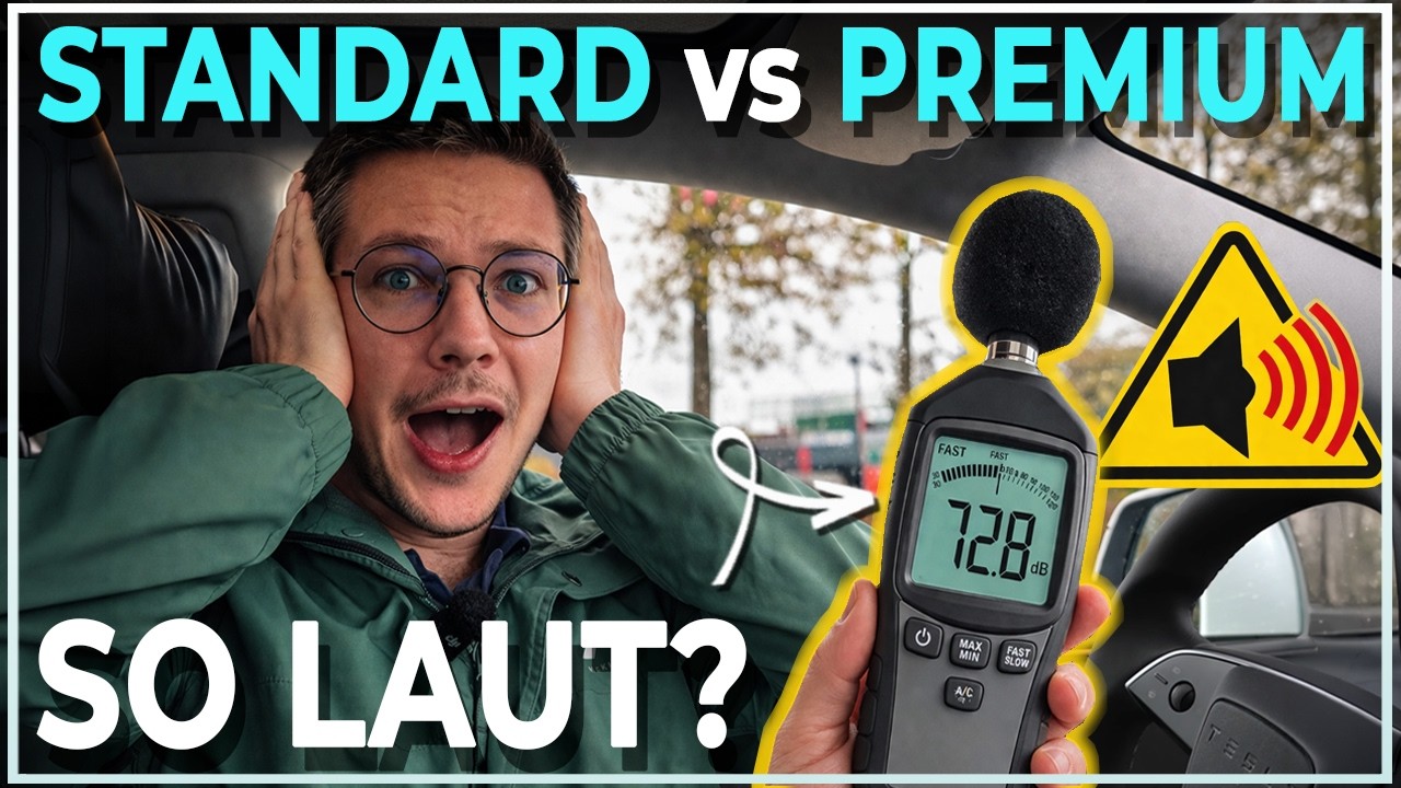 Alles nur Einbildung? Tesla Model Y Standard im Lautst&auml;rkenvergleich zum Model Y Premium!