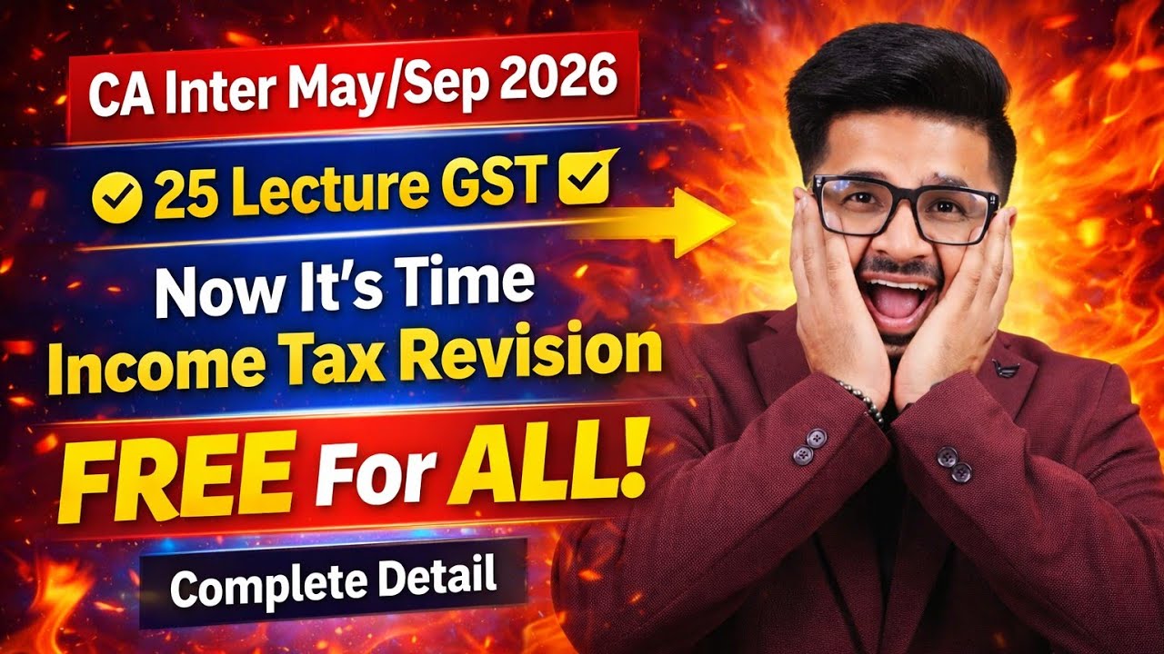 Income Tax Revision Announcement - CA Inter May/Sep 26 | VG Sir #caexams #ultimateca #icai #catax 