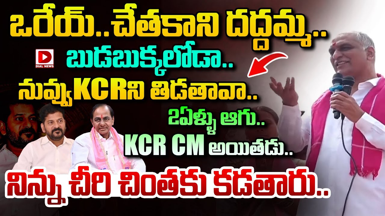 ఒరేయ్..చేతకాని దద్దమ్మ..బుడబుక్కలోడా..నువ్వు KCR ని తిడతావా..| Harish Rao Fires on Revanth Reddy