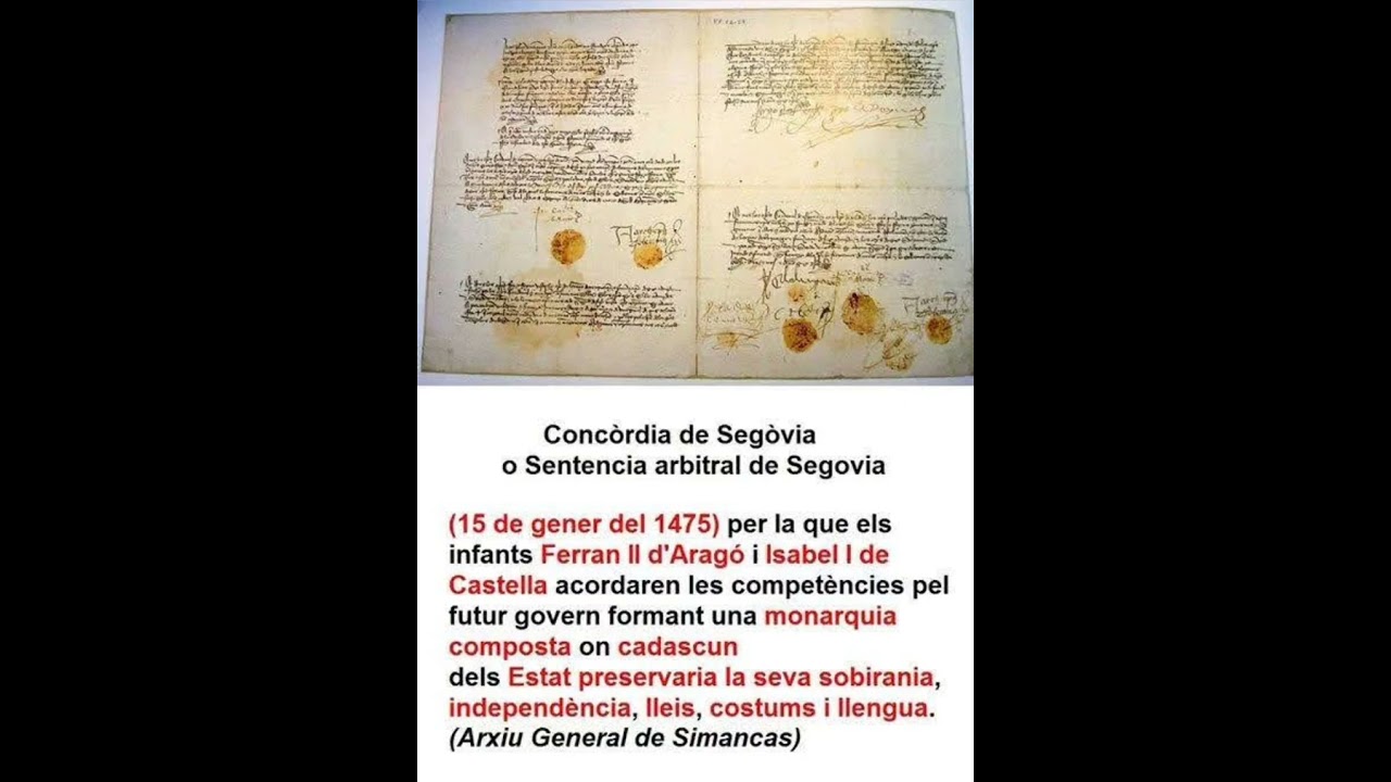 Concórdia de Segòvia, Pactes Fundacionals.