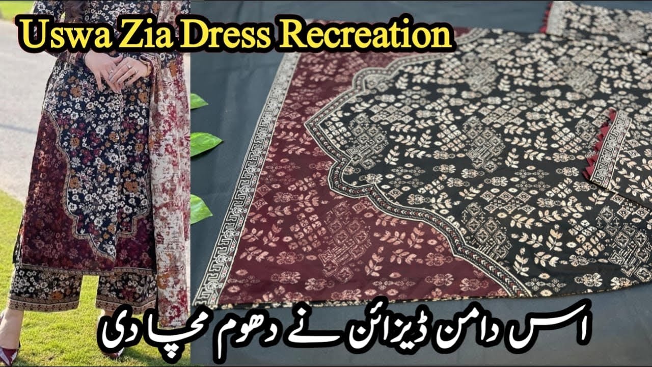 Most Viral Daman Design with Organza Tissue 2026 | Usha Zia Inspired Dress Design Recreation