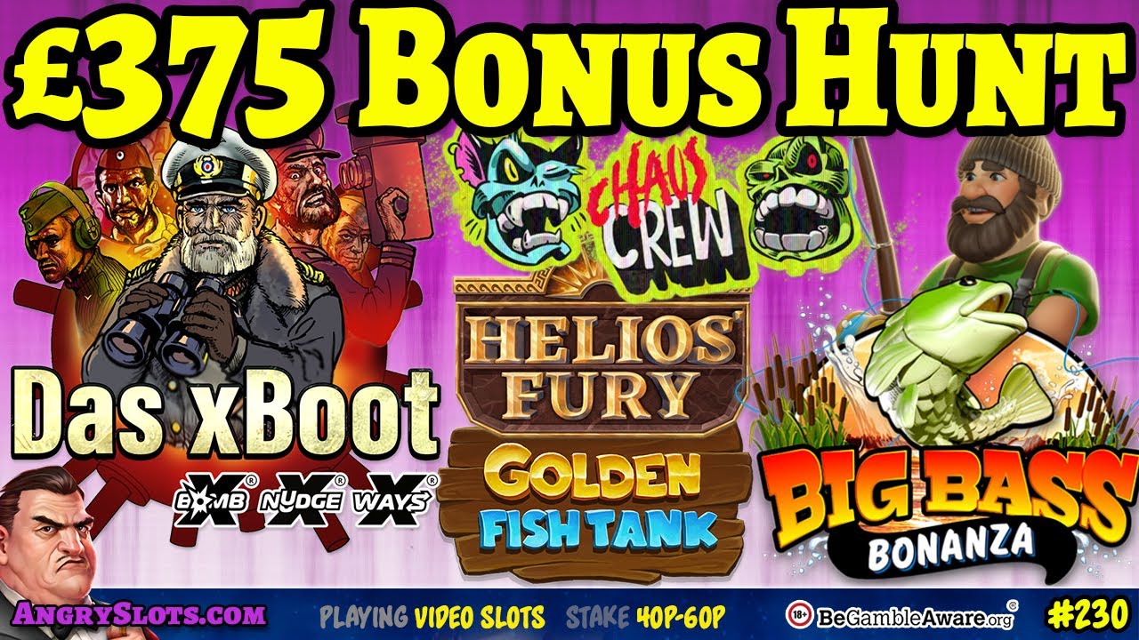 *Crazy* &pound;375 SLOTS BONUS HUNT - Helios Fury, Bigger Bass Bonanza, Cabin Crashers & more