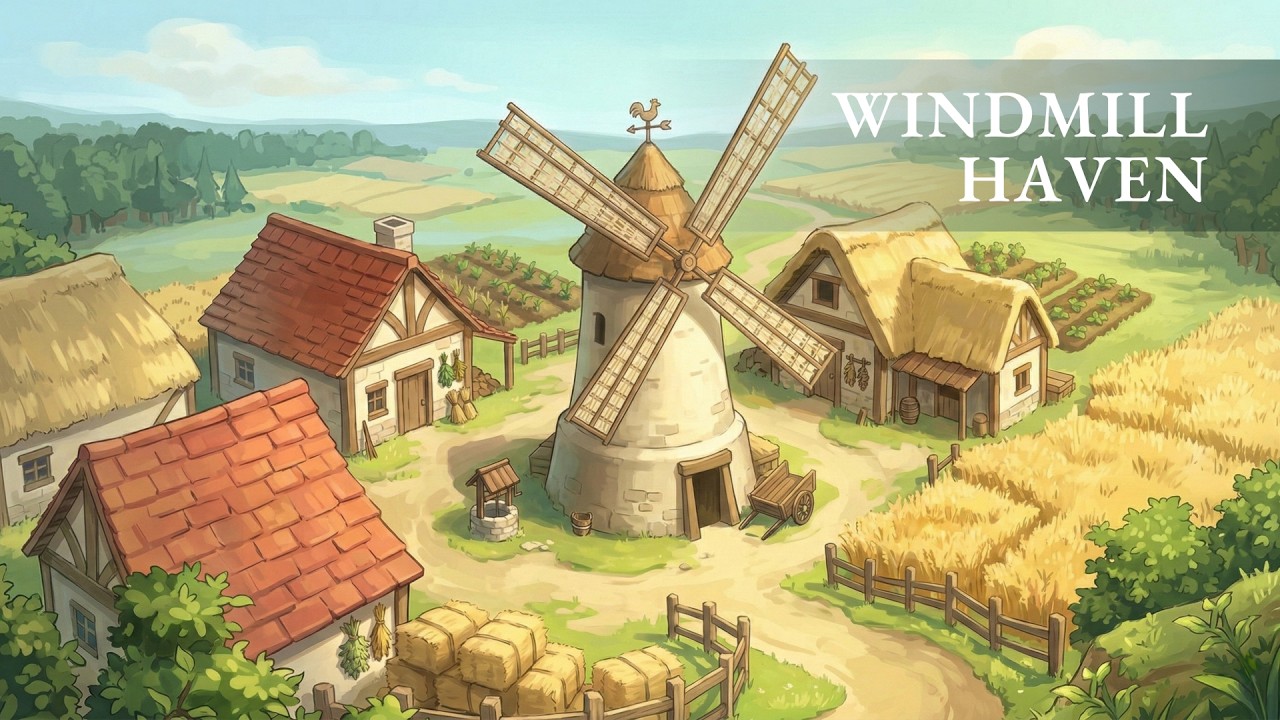 Daylight Fantasy Ambience 🌿 Windmill Haven