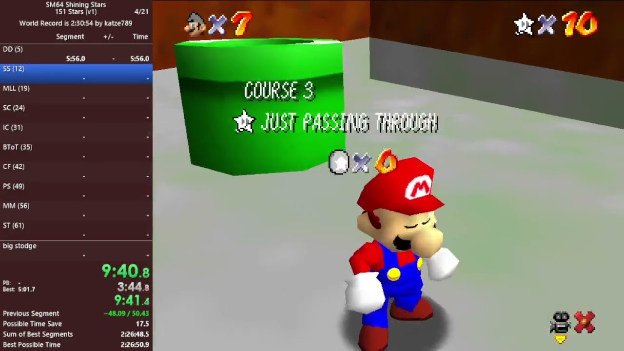 SM64 Shining Stars (v3.0) - 151 Star Speedrun in 2:30:06 (WR on 2/1/2026)