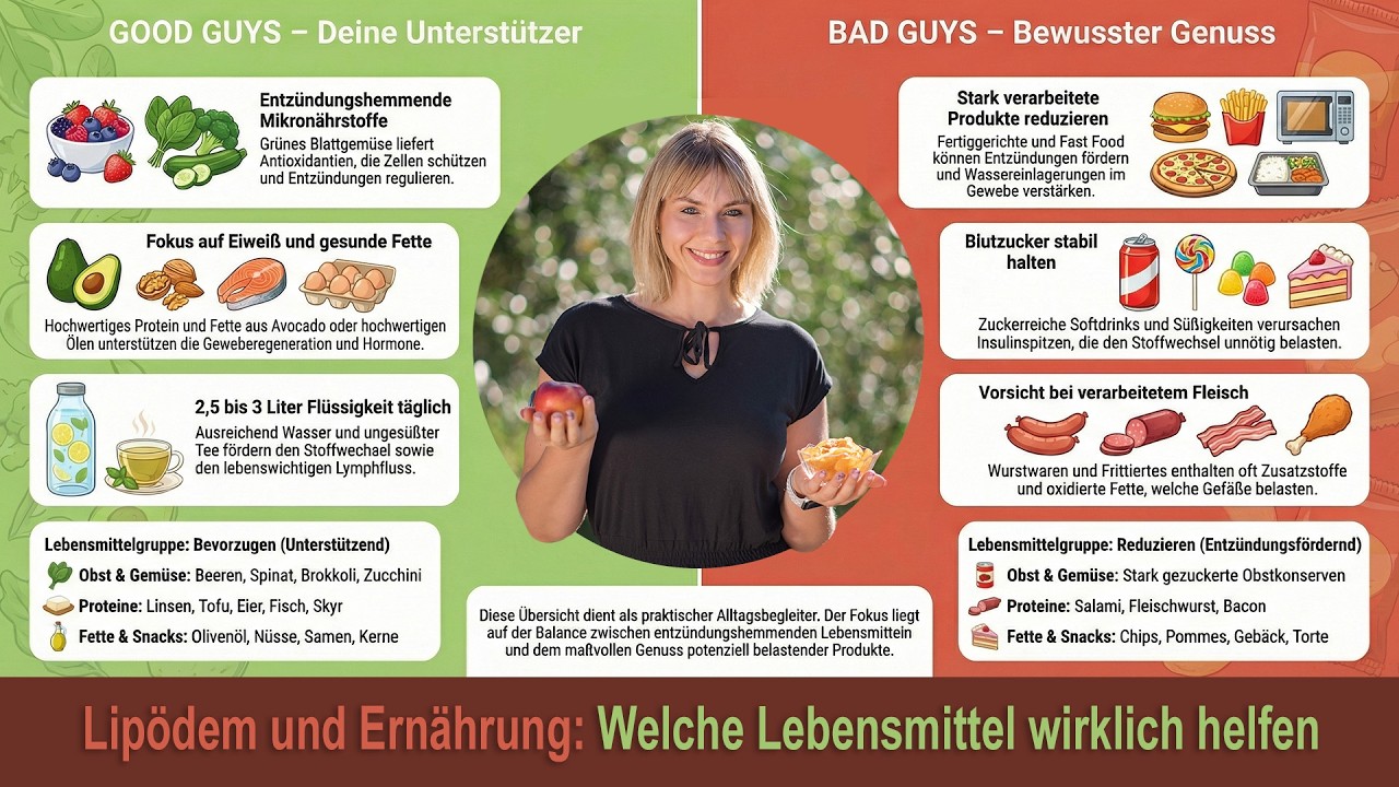 Lipödem und Ernährung: „Good Guys & Bad Guys“ - Welche Lebensmittel wirklich helfen