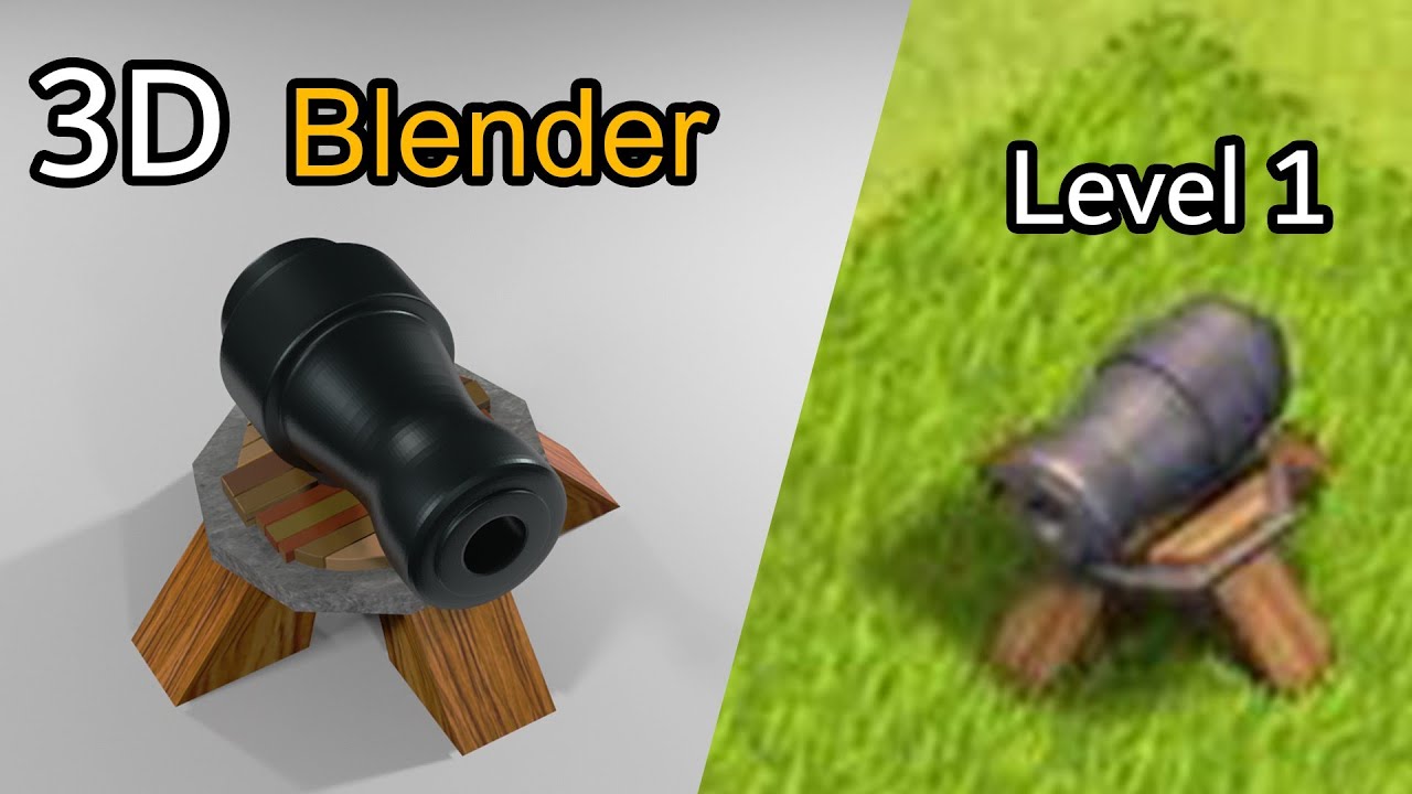 Cannon in blender | Medeling a 3d Cannon in Blender