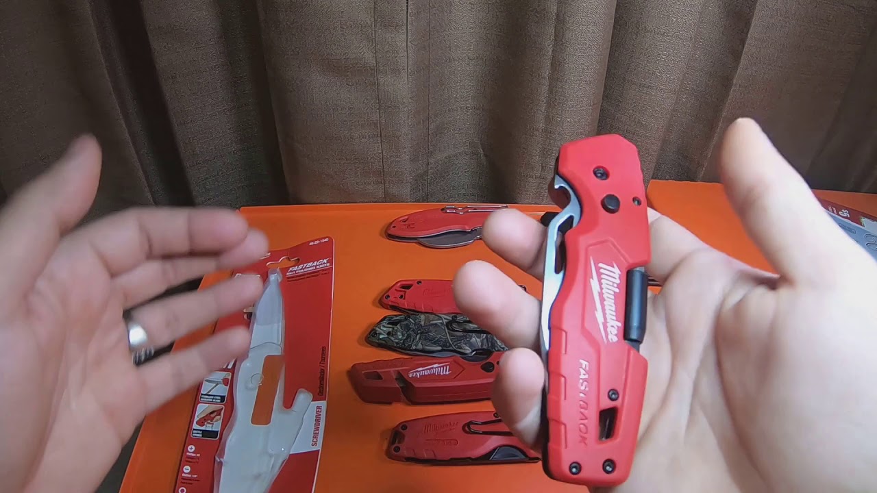 Tools - Milwaukee - Fastback 5 in 1 Knife 48 22 1540 Demo N Comparison N More - 12 6th 20