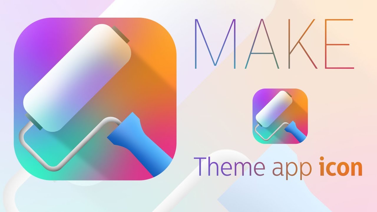 HOW TO DESIGN THEME APP ICON FOR ANDROID / IOS (ai & ps
